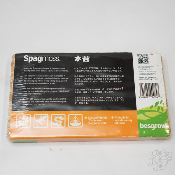 Besgrow Spagmoss 100g compressed brick of sphagnum moss